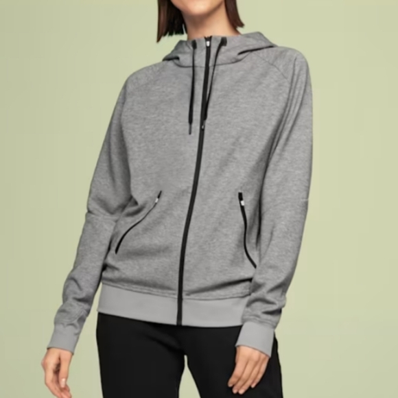 On Running Women's Zipped Hoodie Grey Size Small - Picture 1 of 7